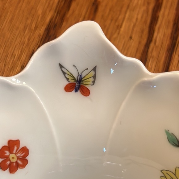 Haviland Limoges Shalimar Small Floral Nut Bowl Dish w/ Gold Handle From France - Picture 4 of 7